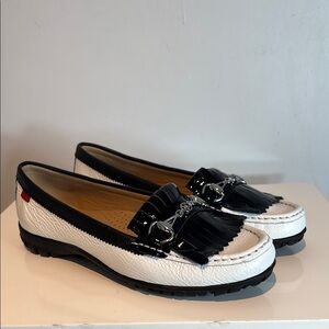 MARC JOSEPH NEW YORK Womens Golf Leather white/black Lexington Shoe size 6 NWOB